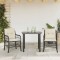 vidaXL Set bistro cu perne, 3 piese, negru, poliratan 3212089
