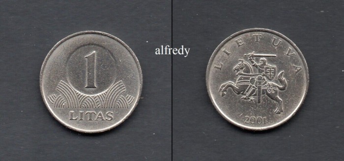 LITUANIA 2001, 1 Litas
