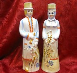 DECANTOR BAUTURA PORTELAN BELARUS STICLE BAUTURA PERECHE IN COSTUM POPULAR 33CM