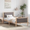 VidaXL Cadru de pat cu headboard Gri taupe 100 x 200 cm țesătură 878352