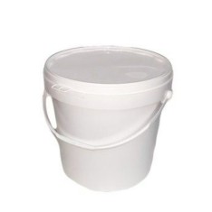 Galeata alimentara sigilabila, cu capac, alb, 600 ML