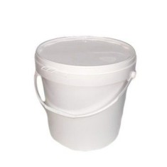 Galeata alimentara sigilabila, cu capac, alb, 600 ML
