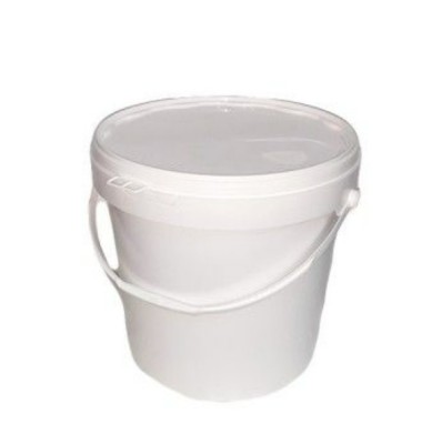 Galeata alimentara sigilabila, cu capac, alb, 600 ML foto
