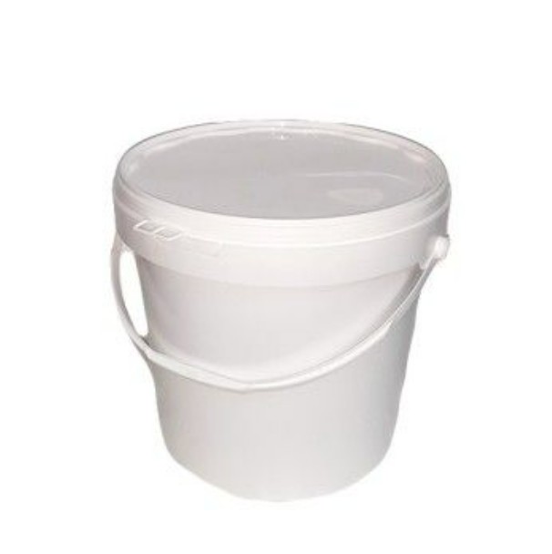 Galeata alimentara sigilabila, cu capac, alb, 600 ML