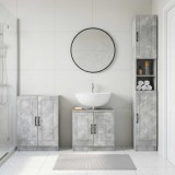 Cumpara ieftin Set de cabinet pentru baie cu 3 piese UTRECHT Gri Beton