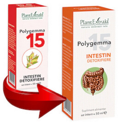 POLYGEMMA 15 INTESTIN DETOXIFIERE 50ML foto