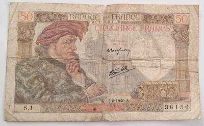 Franta, 50 Francs 1940 foto