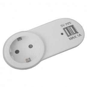 Adaptor Incarcator 2xUSB 1000mA foto