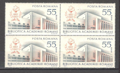 Romania.1967 10 ani Biblioteca Academiei bloc 4 CR.149 foto