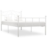 VidaXL Cadru de pat, alb, 100 x 200 cm, metal 284517
