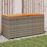 vidaXL Ladă depozitare grădină gri 110x50x54 cm lemn acacia poliratan