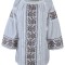 Bluza tip ie dama B23, alb neted/gri , marimea XL