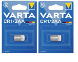 Set 2 baterii CR1/2AA, ER14250, litiu, 3V, Varta