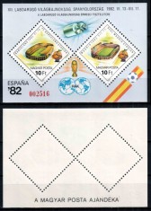 Ungaria 1982, Mi #3454-3546 = Bl 155 A I, sport, Campionatul Mondial de Fotbal Spania, colita speciala, MNH! 150 &euro;!