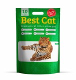 Cumpara ieftin Asternut Pisici Best Cat Silicat, 10L, Verde. Nisip Igienic Absorbant, Anti-miros, Antibacterian. Litiera Curata, Biodegradabil