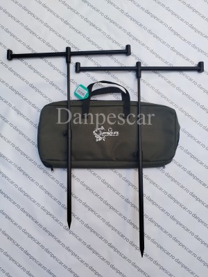 Set 2 BUZZ BAR FEEDER 50cm 3 posturi si 2 picheti reglabili+geanta de transport foto