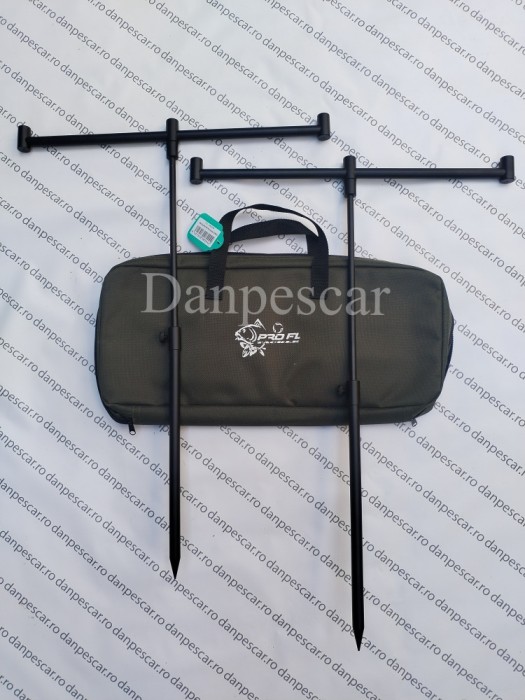 Set 2 BUZZ BAR FEEDER 50cm 3 posturi si 2 picheti reglabili+geanta de transport