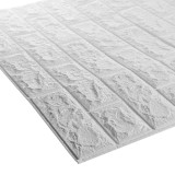 Autocolant de perete, Design de piatra, Alb, 70x77 cm, ATU-082669, Oem