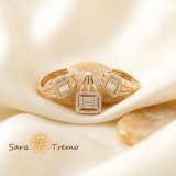 Cumpara ieftin Set Stralucirea Regala , Set bijuterii placat cu aur 14K cu cristale zirconia