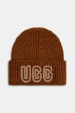 UGG căciulă din amestec de l&acirc;nă CHUNKY culoarea maro, 102345