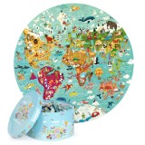 Cumpara ieftin Puzzle rotund, Boppi, 150 piese, Harta lumii