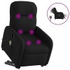 VidaXL Fotoliu electric de masaj rabatabil cu ridicare, negru, textil