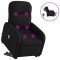 vidaXL Fotoliu electric de masaj rabatabil cu ridicare, negru, textil