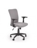 Scaun birou copii HM Nody, mecanism de balans, cu brate, tapiterie stofa, rotire 360 ˚, cadru polipropilena, 100 kg, gri