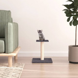 Stalp de zgariat pentru pisici cu platforma, gri &icirc;nchis, 38 cm GartenMobel Dekor, vidaXL