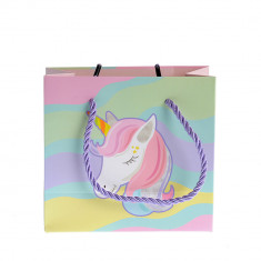 Punga mica cadou cu unicorn 14x15cm