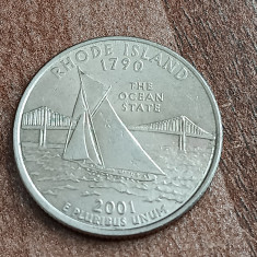 M3 C50 - Quarter dollar - sfert dolar - 2001 - Rhode Island - D - America USA