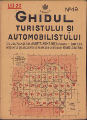 Ghidul turistului si automobilistului harta nr 49 Constanta 1936 foto