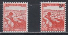 Franta 1945,1946 - Timbre de caritate - Lupta impotriva tuberculozei, 2 Serii , MNH