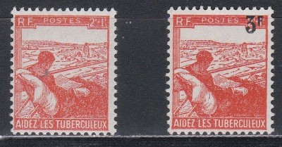 Franta 1945,1946 - Timbre de caritate - Lupta impotriva tuberculozei, 2 Serii , MNH foto
