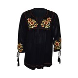 Bluza casual dama RFN, marime 2XL, negru