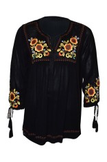 Bluza casual dama RFN, marime M, negru