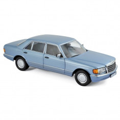 Macheta Auto Norev, Mercedes-Benz 560 SEL 1990 - Pearl Blue metallic 1:18 foto