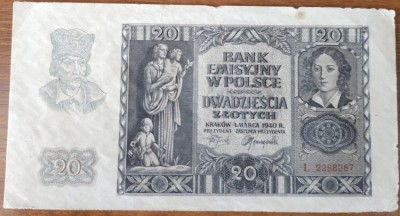 20 zloți 1940, Polonia foto