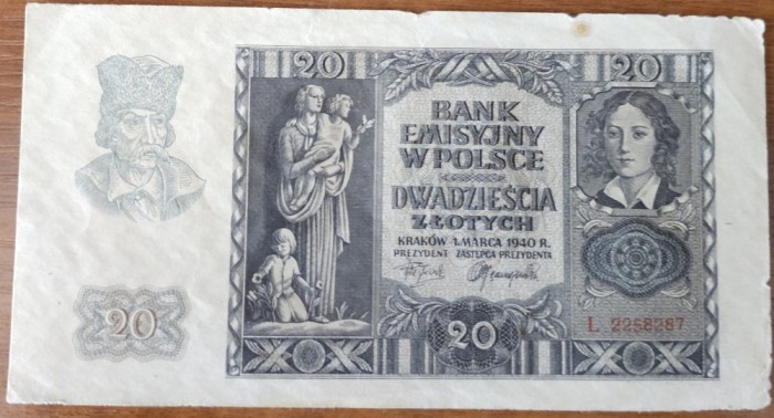20 zloți 1940, Polonia