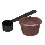 Capsulă de cafea reutilizabilă, Compatibilă cu Dolce Gusto, cu linguriță de măsurare, Maro, CMCLASS