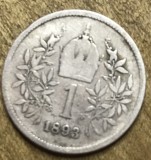 MNDRO01 AUT AustroUngaria-Romania moneda Argint 1 corona 1893