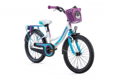 Bicicleta de copii Leader Fox Busby 18 inch, alb-albastru foto