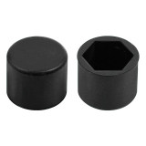 Ornamente prezoane silicon 20buc - Hex 21mm - Negru LAM02246