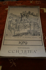 Calendar mare LETEA BACAU anii 1980 , foto