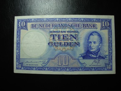 OLANDA 10 GULDENI 1945 foto