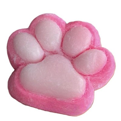 Jucarie interactiva squishy, flippy, model cat paw, revenire lenta, din tpr, +3 ani, 7.5 cm, textura puf, roz foto
