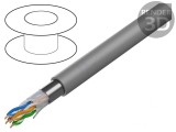 Cablu Ethernet Cat5e F/UTP Cu LSZH 305m Gri