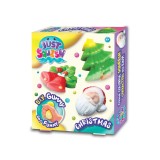 Kit creativ DIY Creeaza propriul Squish cu accesorii incluse, model craciun, +6 ani