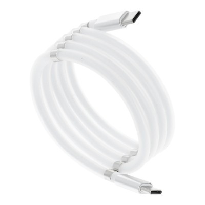 Cablu Date &amp;amp; Incarcare Tip C - Tip C 3A Magnetic (Alb) 1 Metru C676 foto