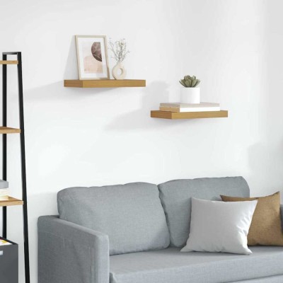 vidaXL Raft de perete 2 pcs Bej 40 x 23,5 x 4 cm Lemn compozit 42019984 foto